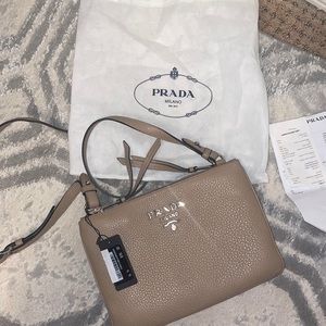 Beige Prada crossbody bag